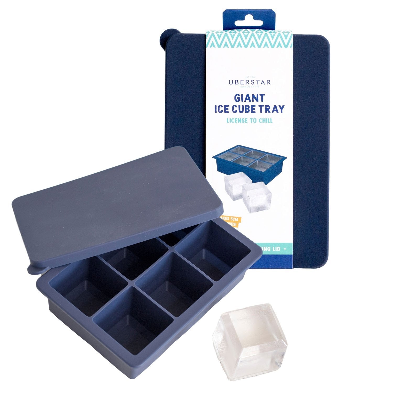 Large Cube Silicone Ice Tray, Giant Ice Cubes Keep Your Drink