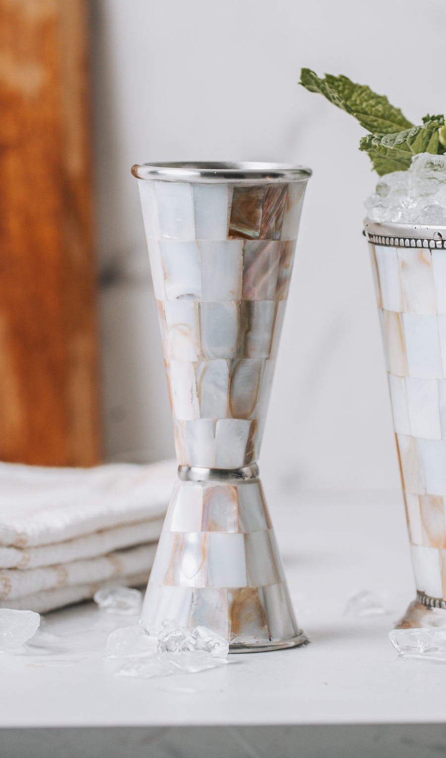Mother of Pearl Japanese-Style Jigger