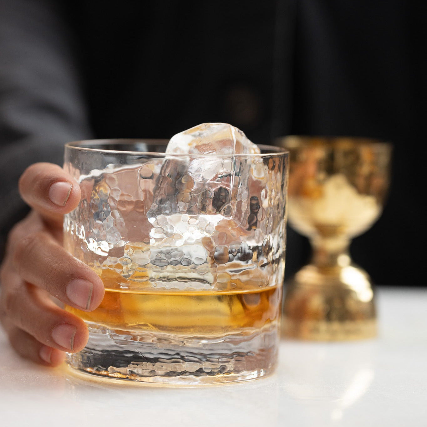 Handblown Rocks Cocktail Glasses Set Made in the USA– Bull In China