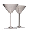 Hammered Stainless Steel Martinis | Set of 2