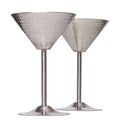 Hammered Stainless Steel Martinis | Set of 2